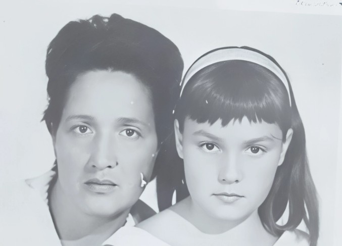 Blanca junto a su hija Marisol en Venezuela